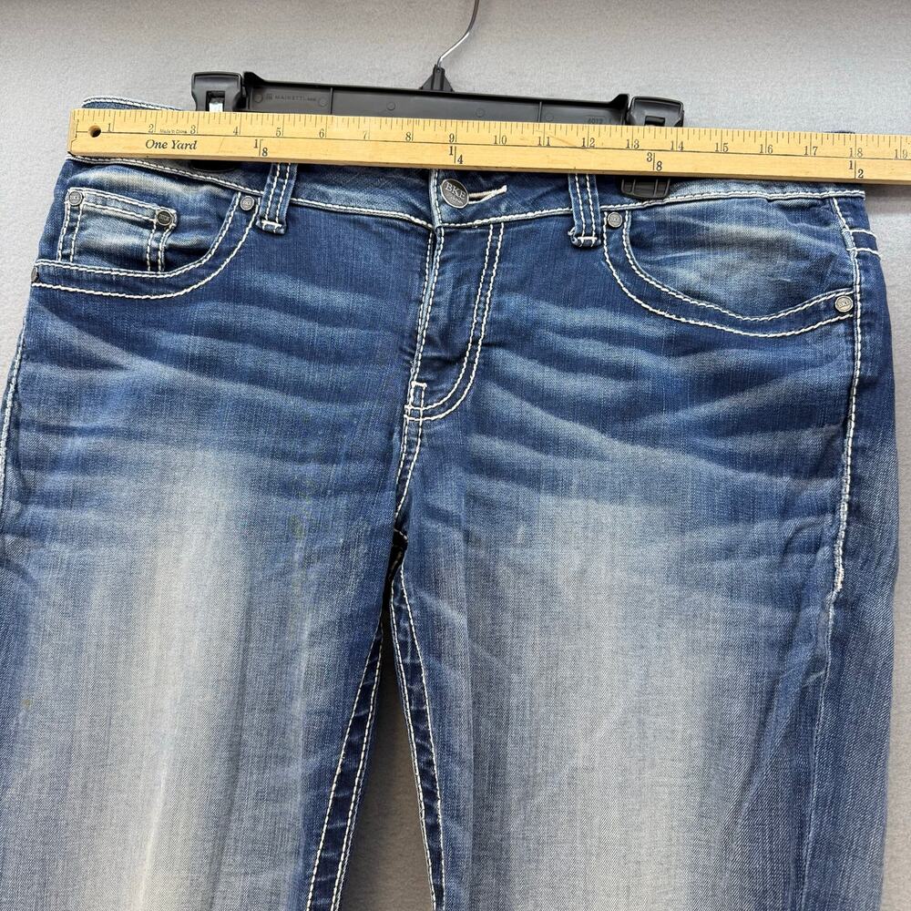 BKE Denim Culture Jeans Womens 32 (14) Blue Straight leg Mid Rise Preppy Casual - Picture 10 of 14